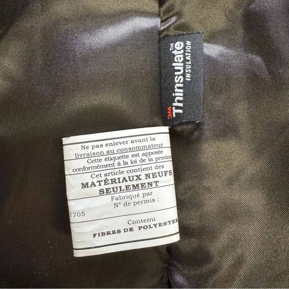 Danier Two-Tone Leather Jacket in Brown with removable liner thinsulate Fit S - Picture 5 of 13